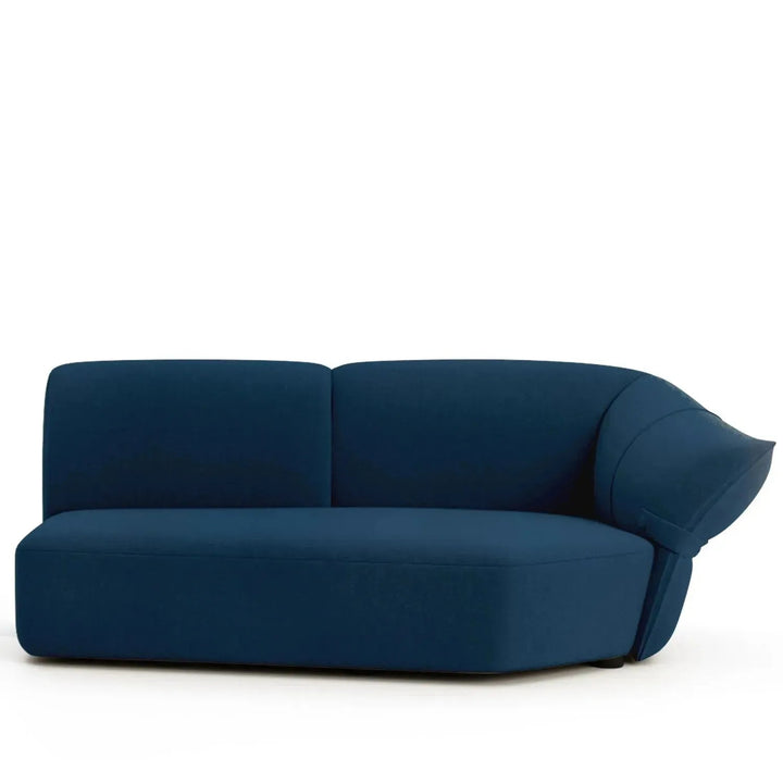 Modern mixed weave fabric modular chaise sofa petals detail 19.