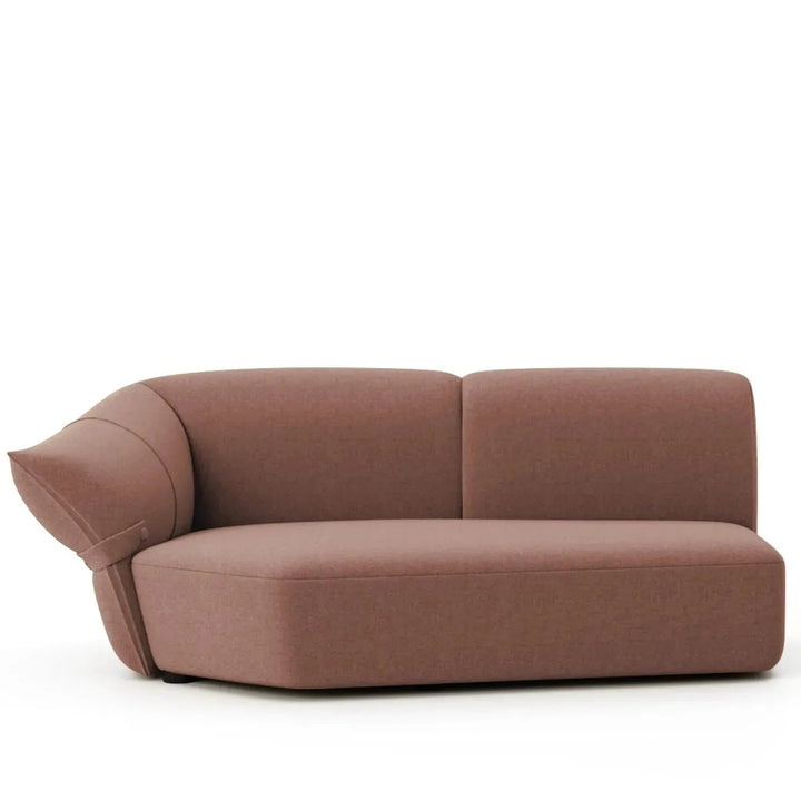 Modern mixed weave fabric modular chaise sofa petals detail 24.
