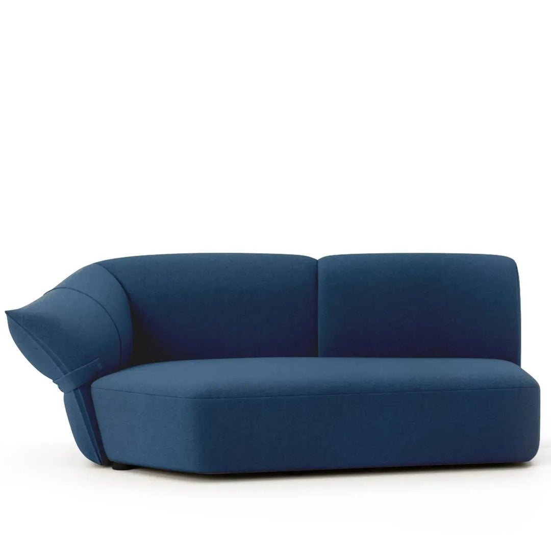 Modern mixed weave fabric modular chaise sofa petals detail 25.