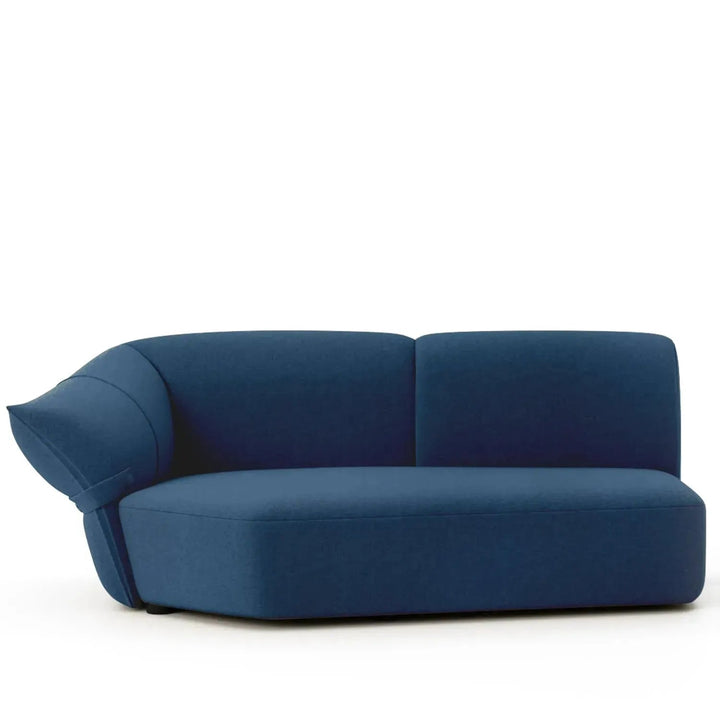 Modern mixed weave fabric modular chaise sofa petals detail 25.