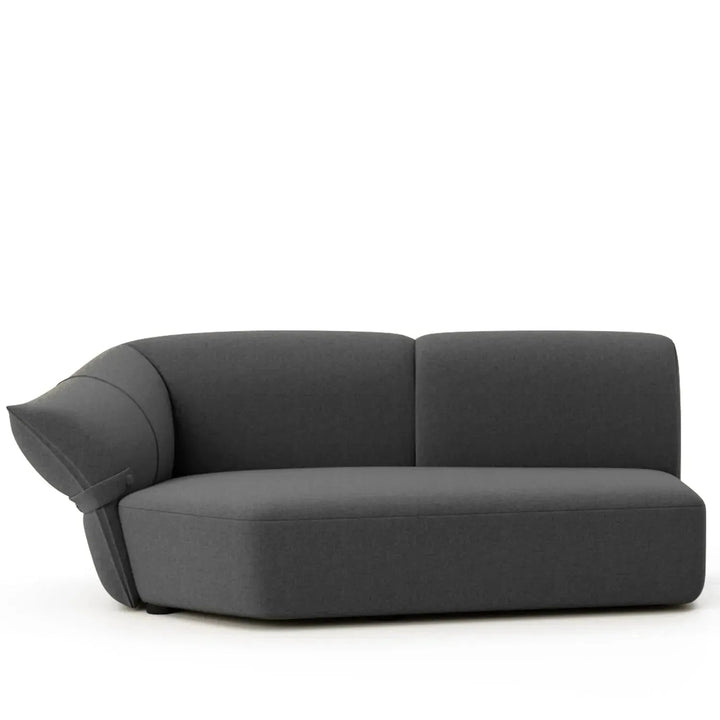 Modern mixed weave fabric modular chaise sofa petals detail 26.