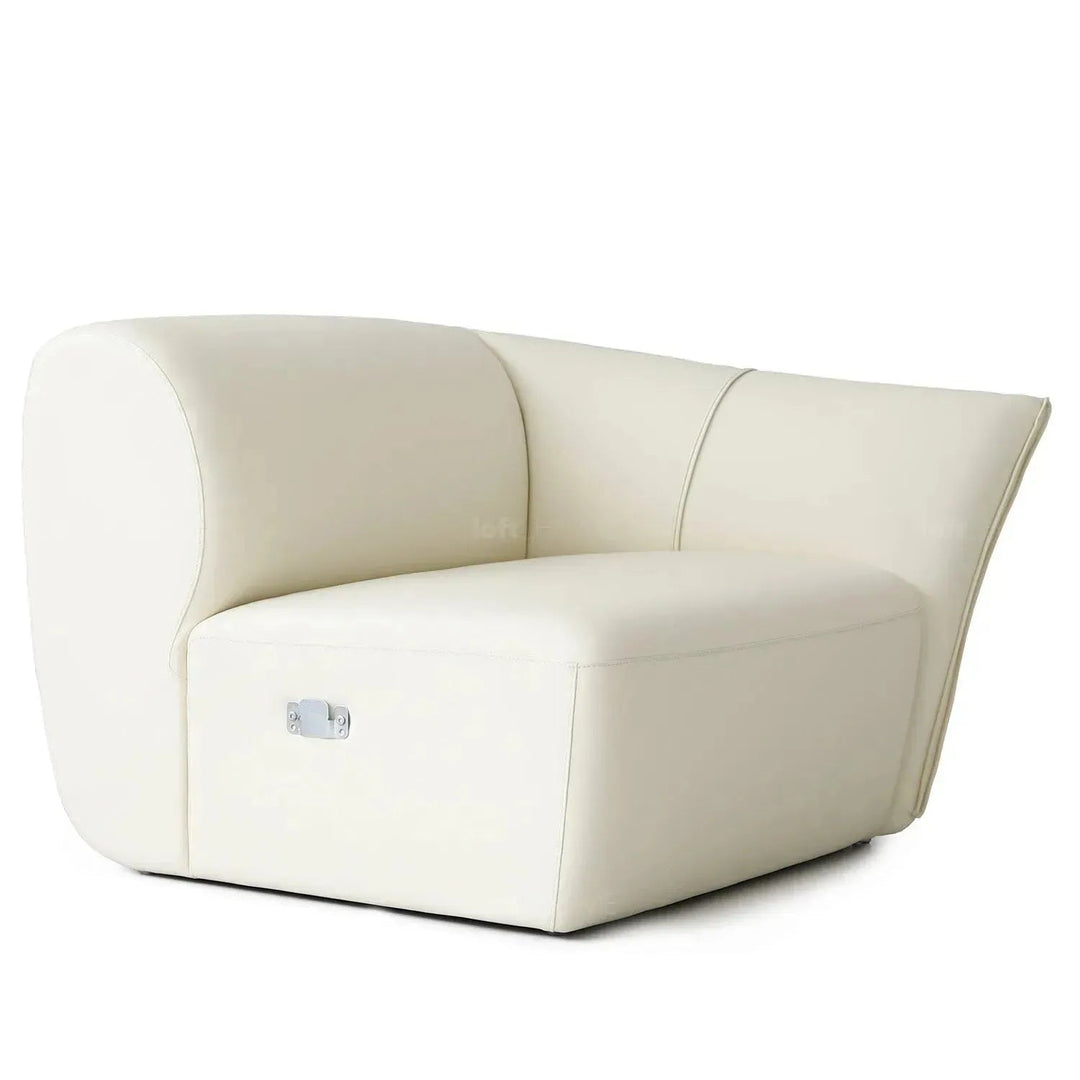 Modern mixed weave fabric modular corner 1 seater sofa petals detail 5.