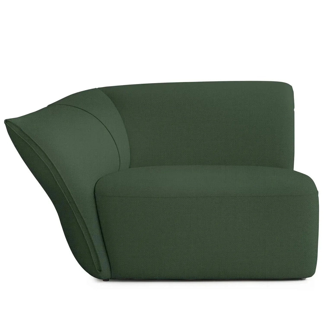 Modern mixed weave fabric modular corner 1 seater sofa petals detail 24.