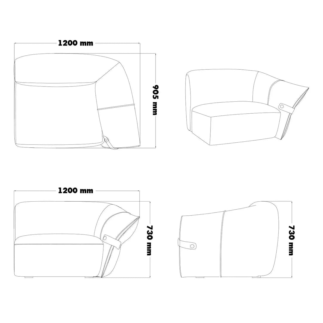 Modern mixed weave fabric modular corner 1 seater sofa petals size charts.