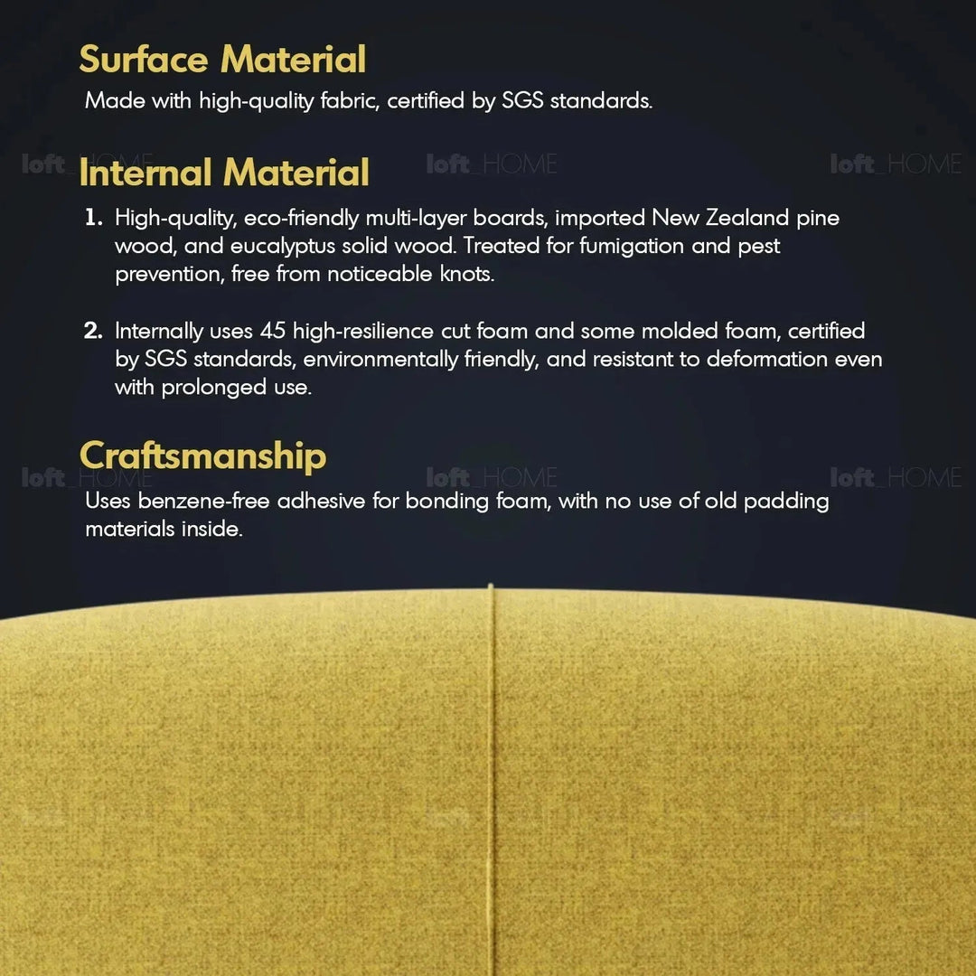 Modern Mixed Weave Fabric Modular Corner 2 Seater Sofa PETALS