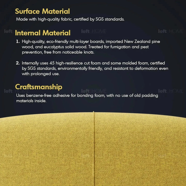 Modern Mixed Weave Fabric Modular Corner 2 Seater Sofa PETALS