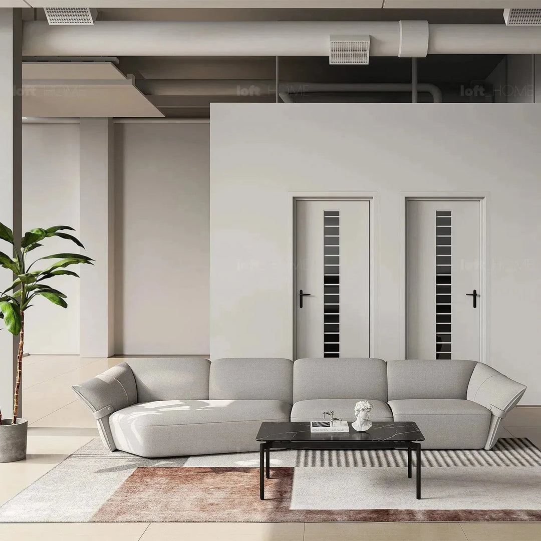 Modern Mixed Weave Fabric Modular Corner 2 Seater Sofa PETALS