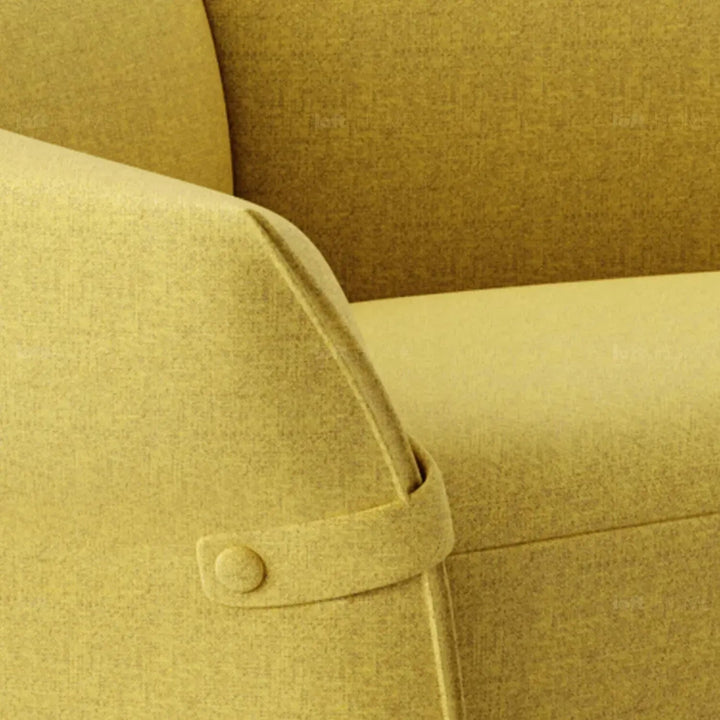Modern mixed weave fabric modular corner 2 seater sofa petals detail 2.