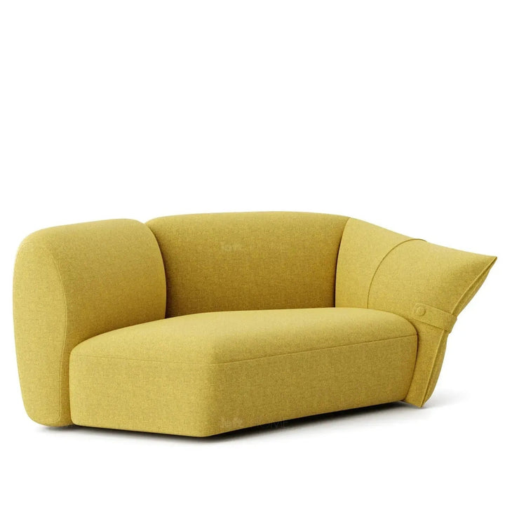Modern mixed weave fabric modular corner 2 seater sofa petals detail 6.
