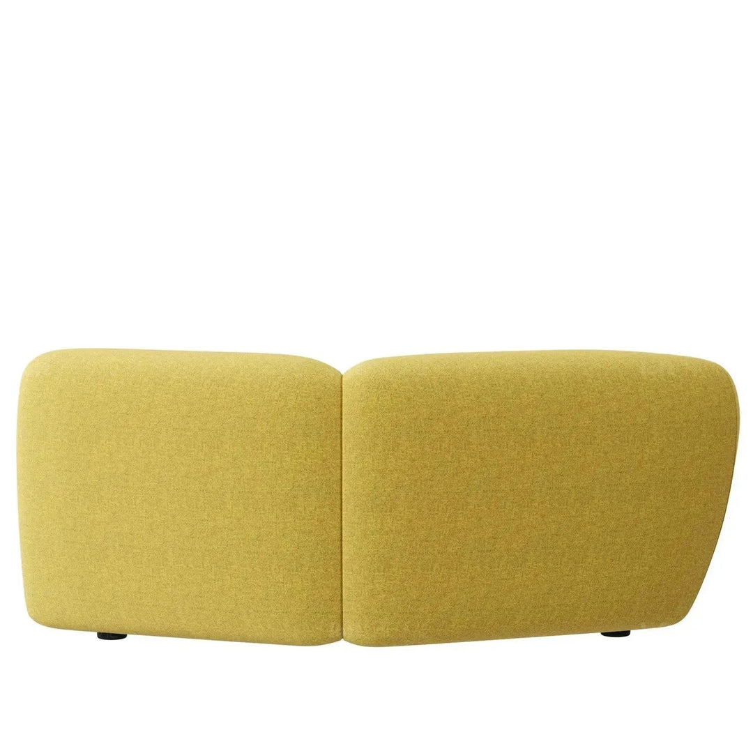 Modern mixed weave fabric modular corner 2 seater sofa petals detail 9.