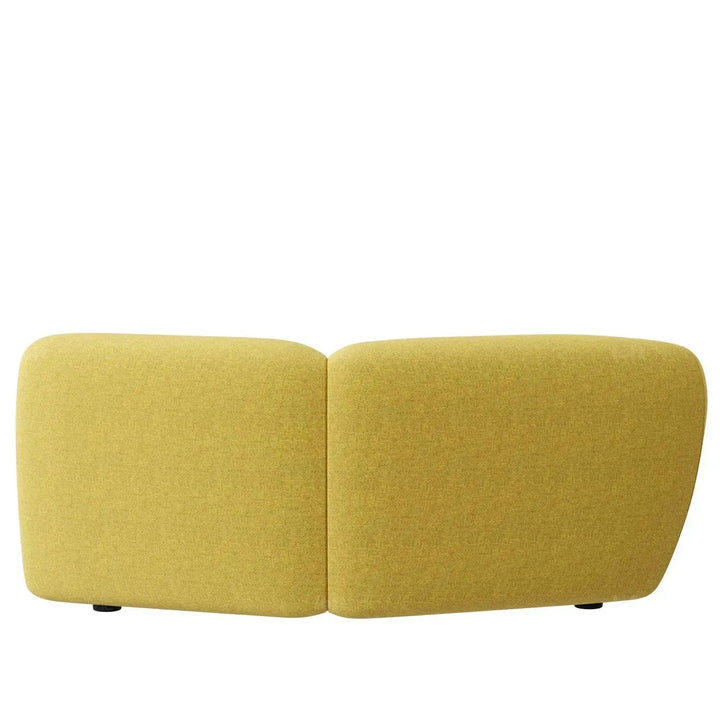 Modern mixed weave fabric modular corner 2 seater sofa petals detail 9.