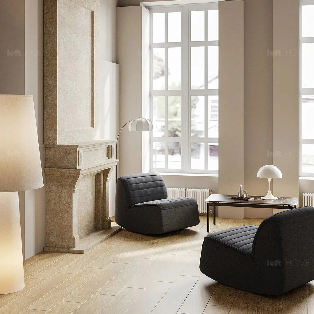 Modern Mixed Weave Fabric Rocking 1 Seater Sofa HOBBYHORSE