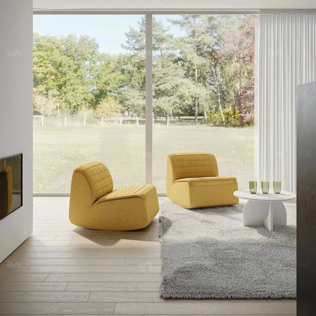 Modern Mixed Weave Fabric Rocking 1 Seater Sofa HOBBYHORSE