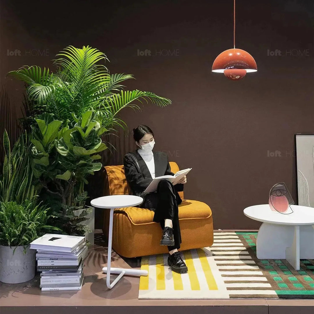 Modern Mixed Weave Fabric Rocking 1 Seater Sofa HOBBYHORSE