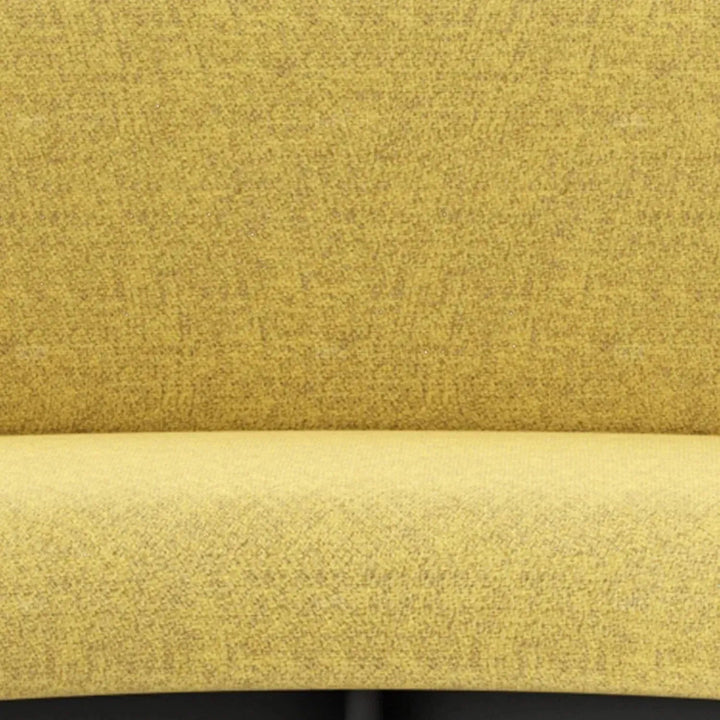 Minimalist mixed weave fabric round 2 seater sofa santo detail 6.