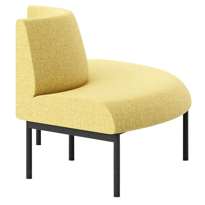 Minimalist mixed weave fabric round 2 seater sofa santo detail 7.