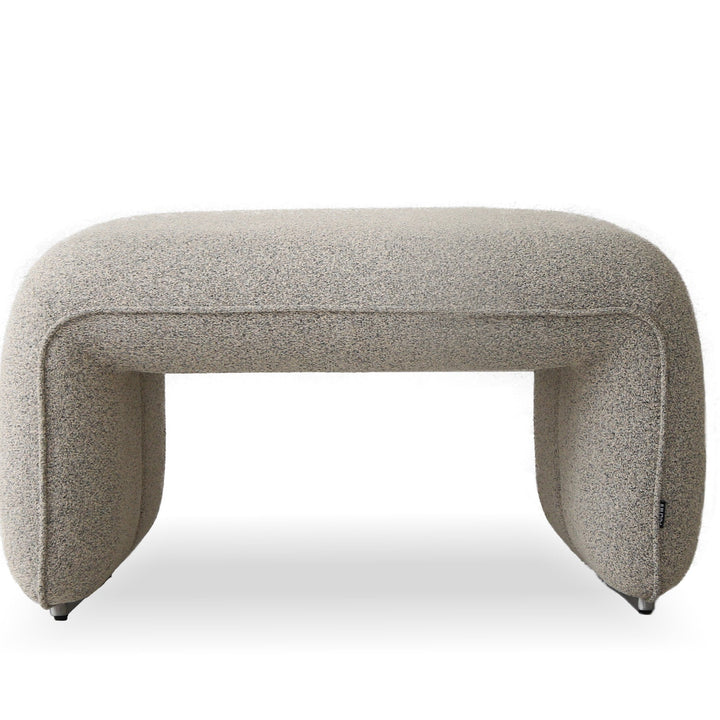 Minimalist Mixed Weave Fabric Ottoman ELEPHANT