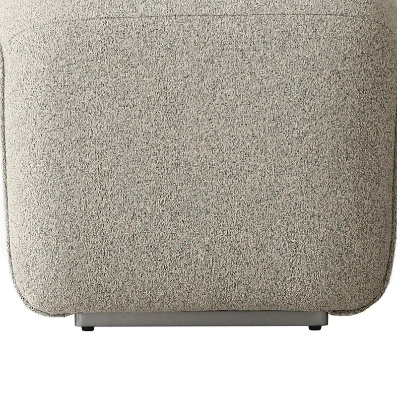 Minimalist mixed weave fabric ottoman elephant detail 2.