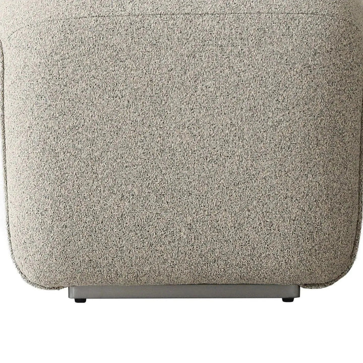 Minimalist mixed weave fabric ottoman elephant detail 2.