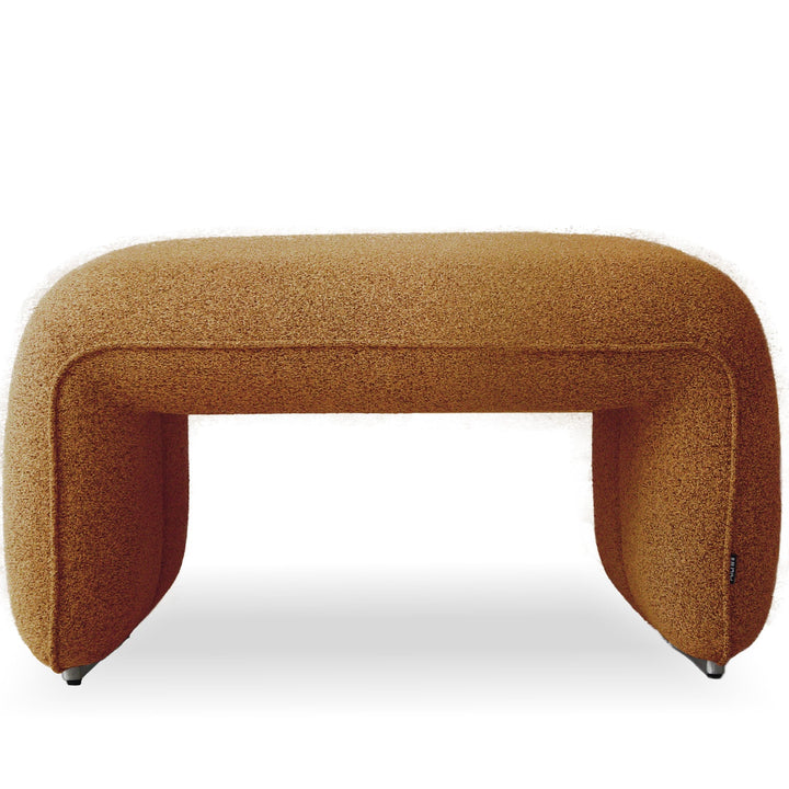 Minimalist Mixed Weave Fabric Ottoman ELEPHANT