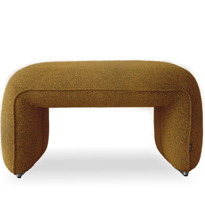 Minimalist Mixed Weave Fabric Ottoman ELEPHANT