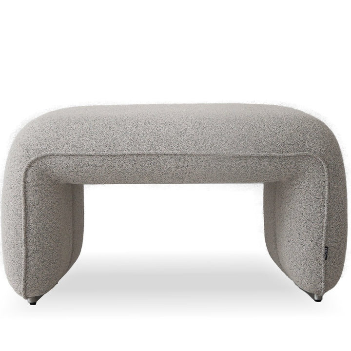 Minimalist Mixed Weave Fabric Ottoman ELEPHANT