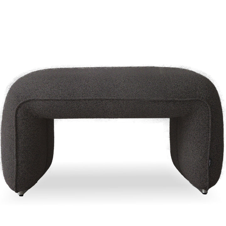 Minimalist Mixed Weave Fabric Ottoman ELEPHANT