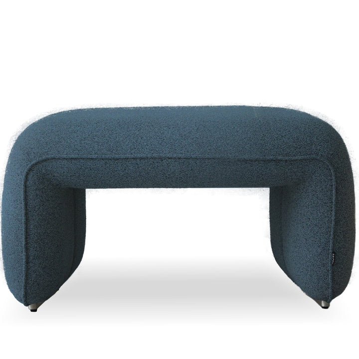 Minimalist Mixed Weave Fabric Ottoman ELEPHANT