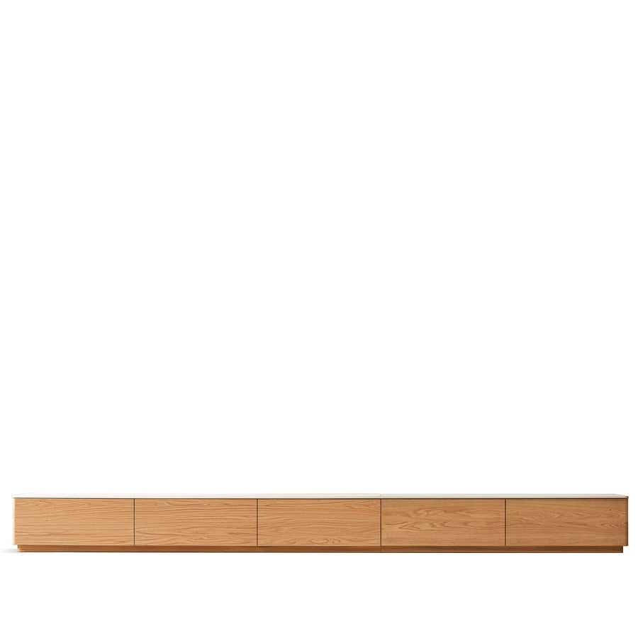 Minimalist Oak Wood Sintered Stone TV Console LINO