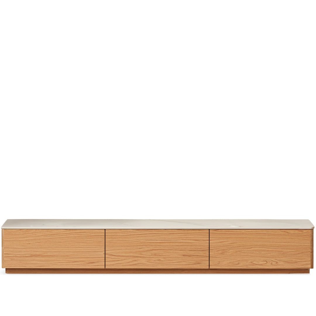 Minimalist oak wood sintered stone tv console lino detail 12.