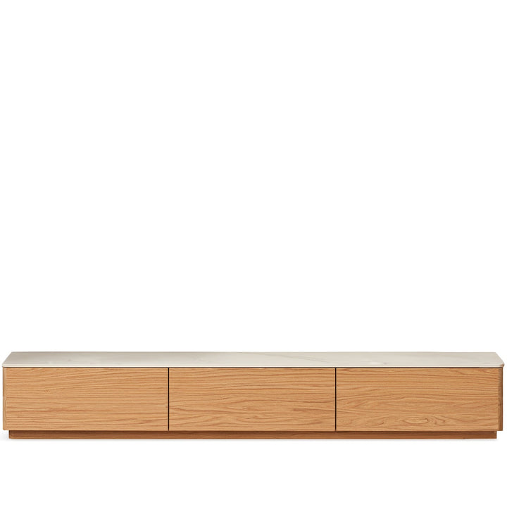 Minimalist oak wood sintered stone tv console lino detail 12.