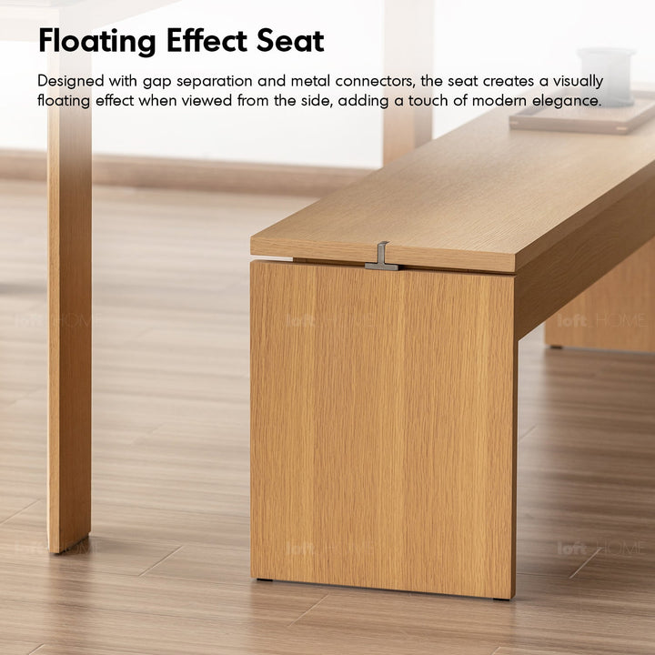 Minimalist Oak Wood Veneer Plywood Dining Bench HORIZON