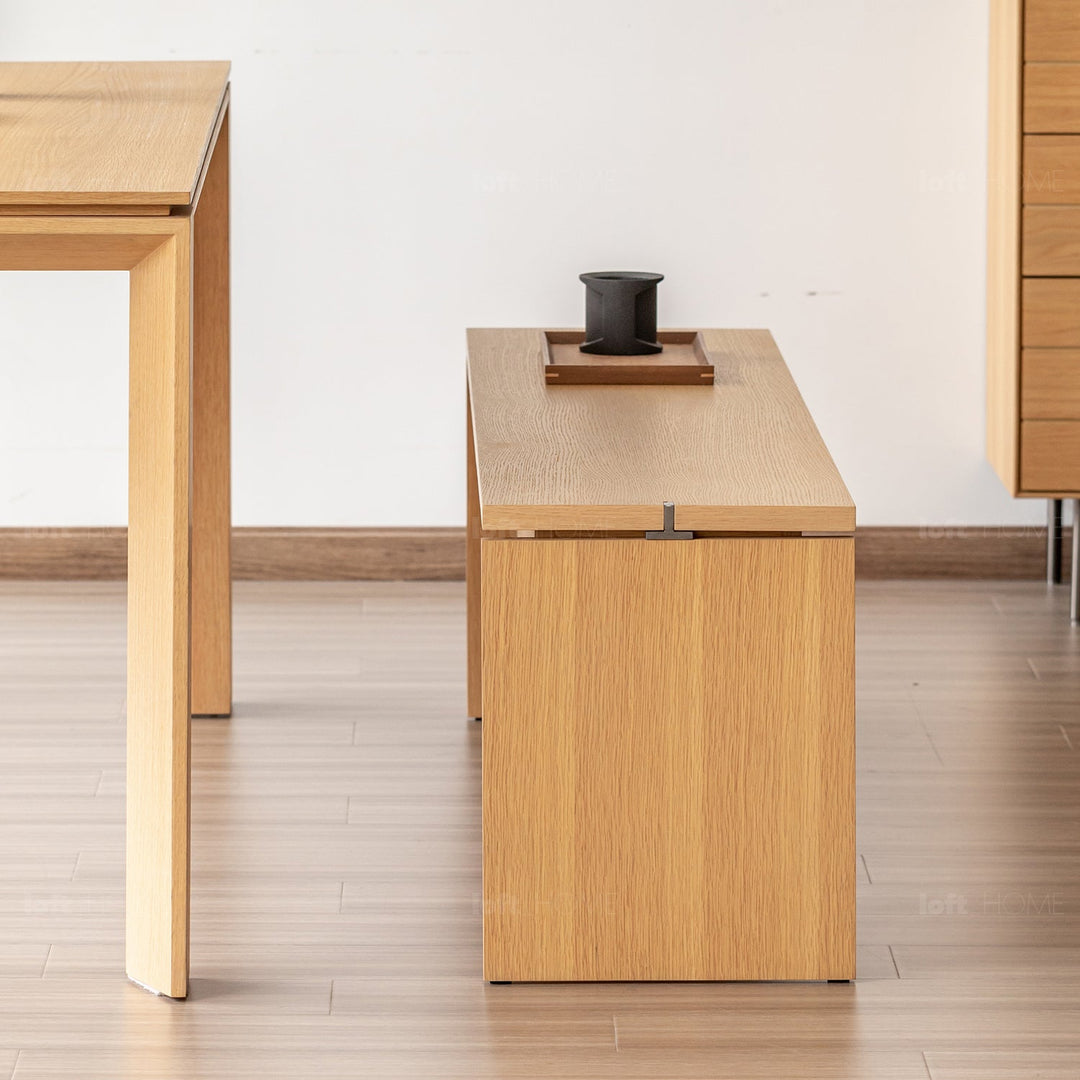 Minimalist Oak Wood Veneer Plywood Dining Bench HORIZON