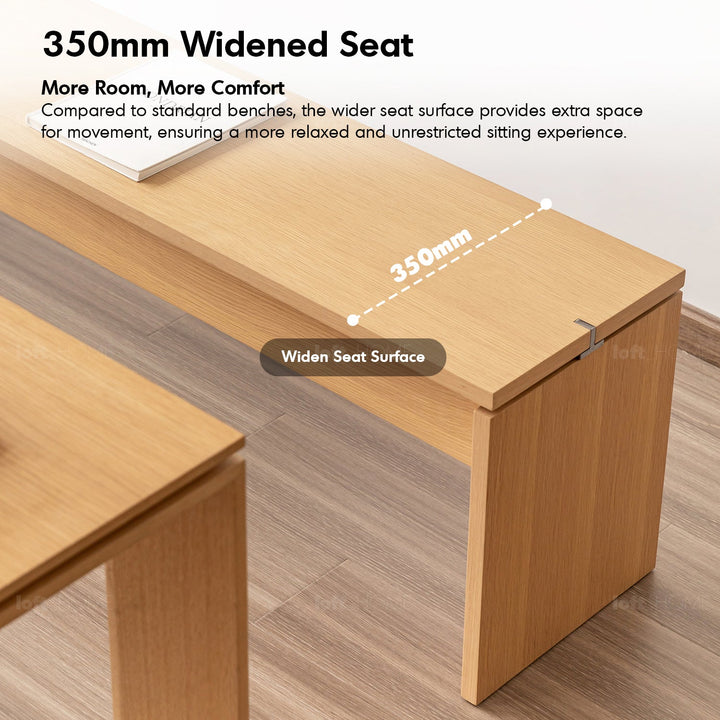 Minimalist Oak Wood Veneer Plywood Dining Bench HORIZON