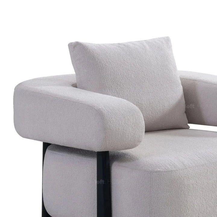 Modern Sherpa Fabric 1 Seater Sofa SIMPLICITY