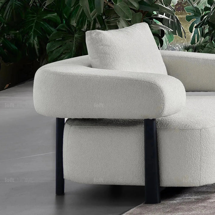 Modern Sherpa Fabric 1 Seater Sofa SIMPLICITY