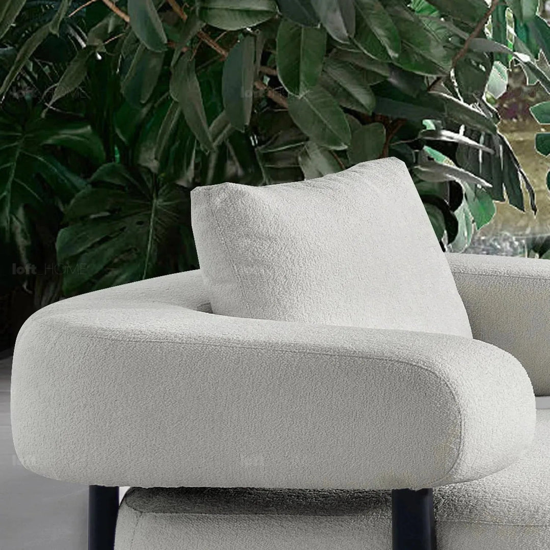 Modern Sherpa Fabric 1 Seater Sofa SIMPLICITY