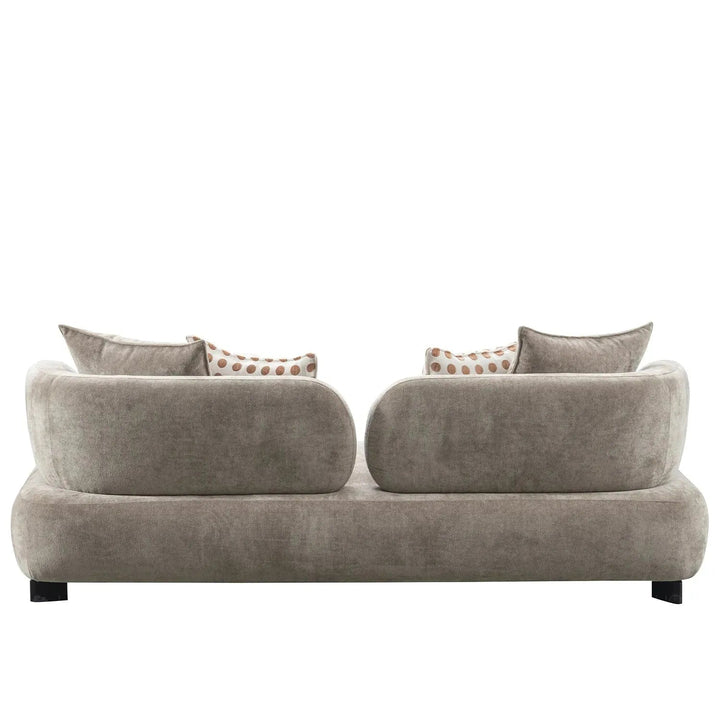 Cream sherpa fabric 2 seater sofa calyx color swatches.