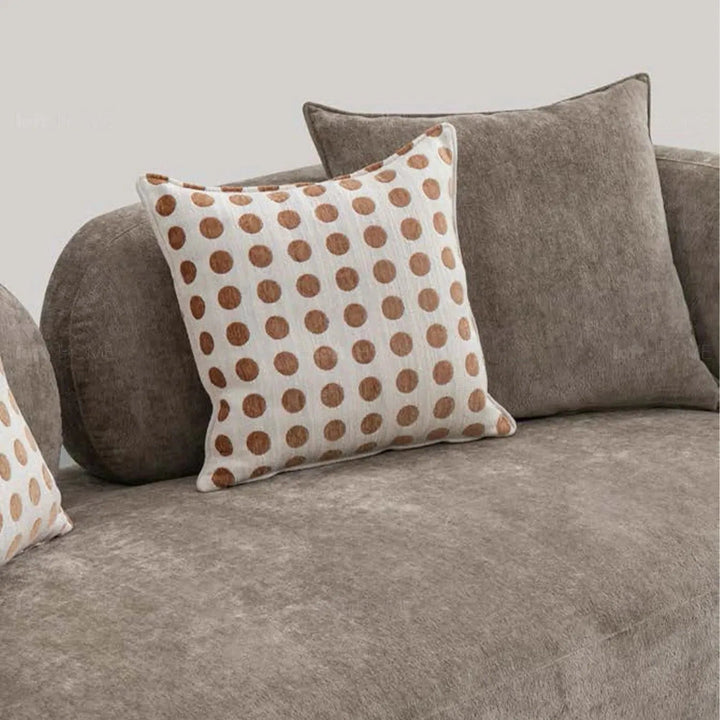 Cream sherpa fabric 2 seater sofa calyx material variants.