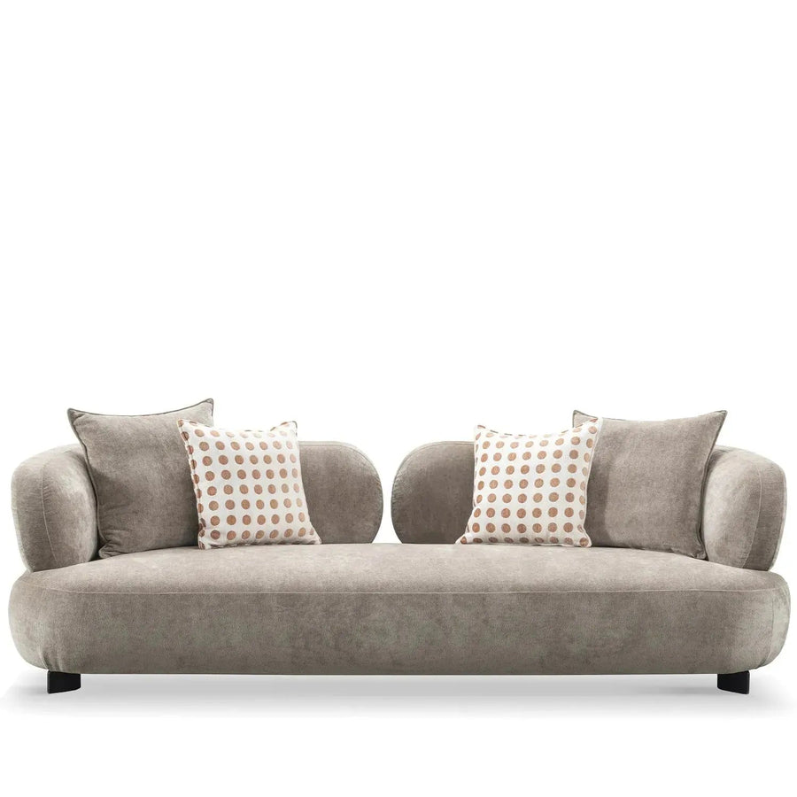 Cream Sherpa Fabric 3 Seater Sofa CALYX
