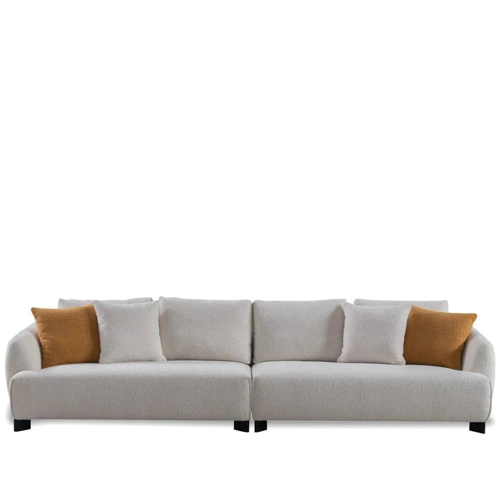 Modern Sherpa Fabric 5 Seater Sofa SAFFRON