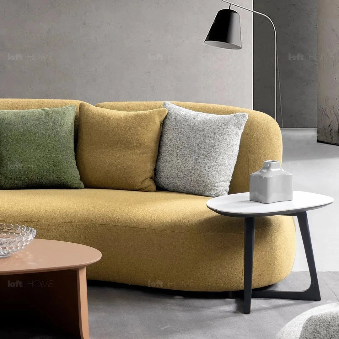 Cream Sherpa Fabric 5 Seater Sofa ARCH