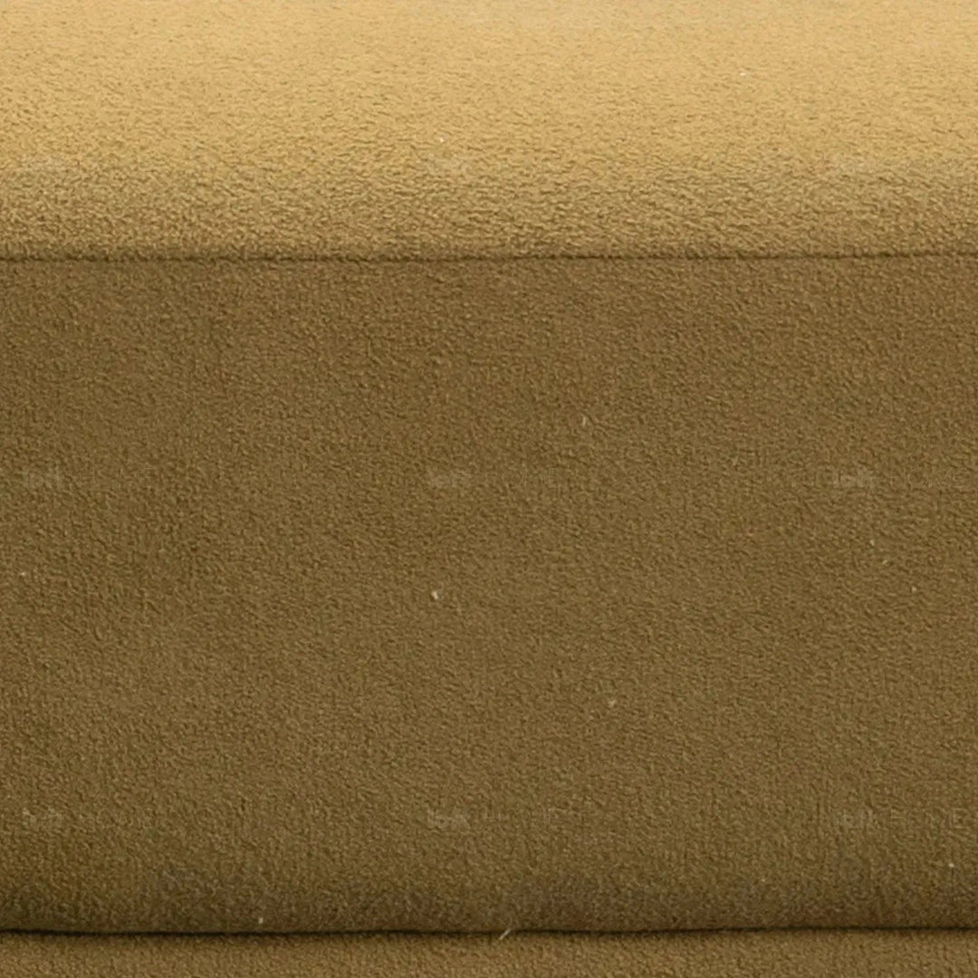 Modern sherpa fabric 4 seater sofa berlin in panoramic view.