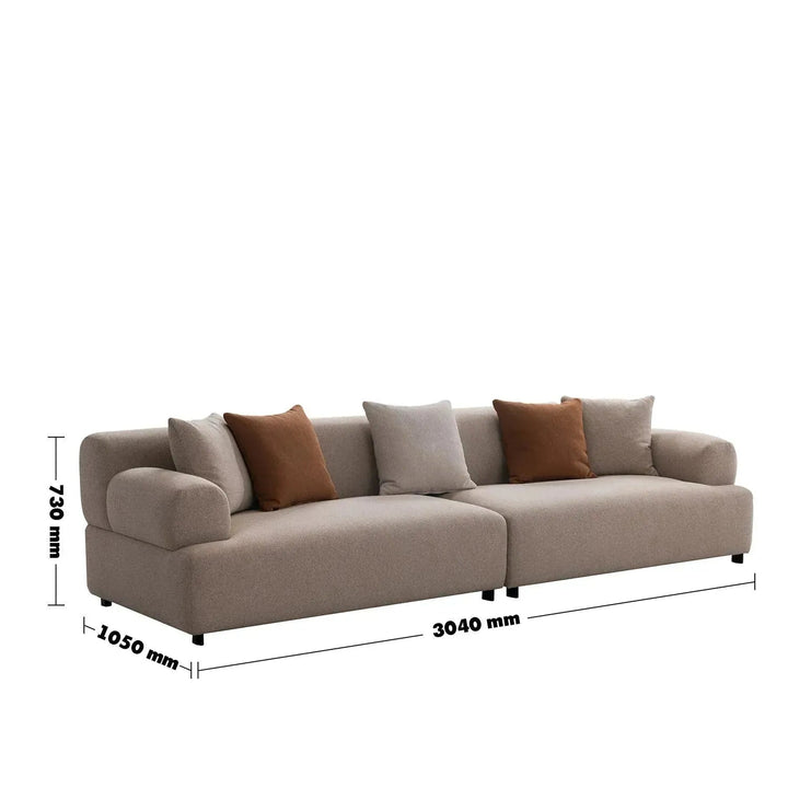Minimalist Sherpa Fabric 4 Seater Sofa NOBLE