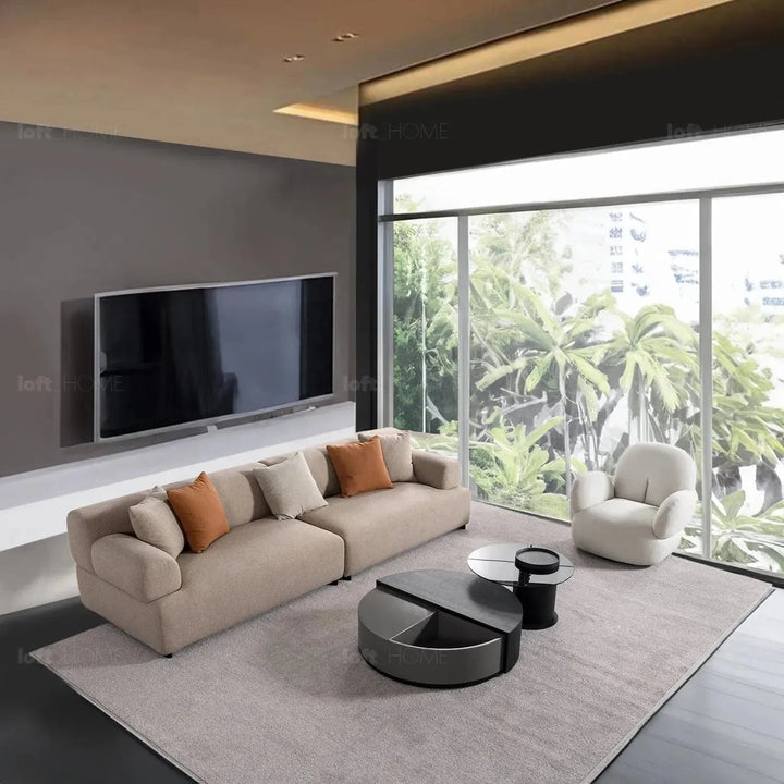 Minimalist Sherpa Fabric 4 Seater Sofa NOBLE