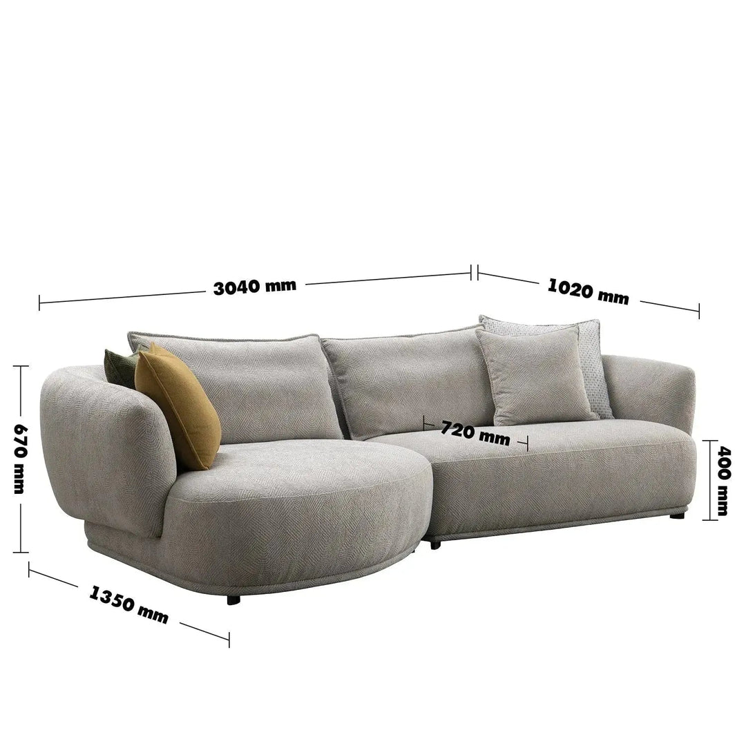 Modern Sherpa Fabric L Shape Sectional Sofa GRANITOVA 3+L