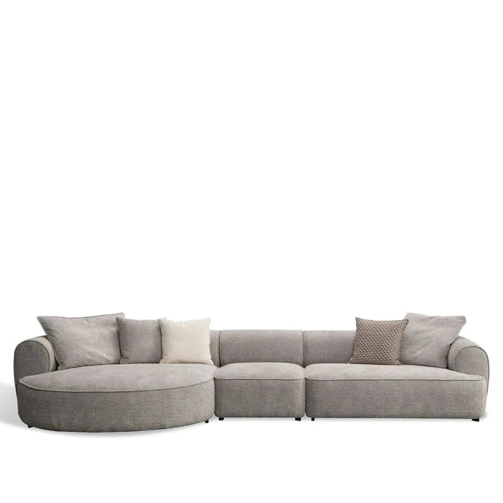 Minimalist Sherpa Fabric L Shape Sectional Sofa LIVING 4+L
