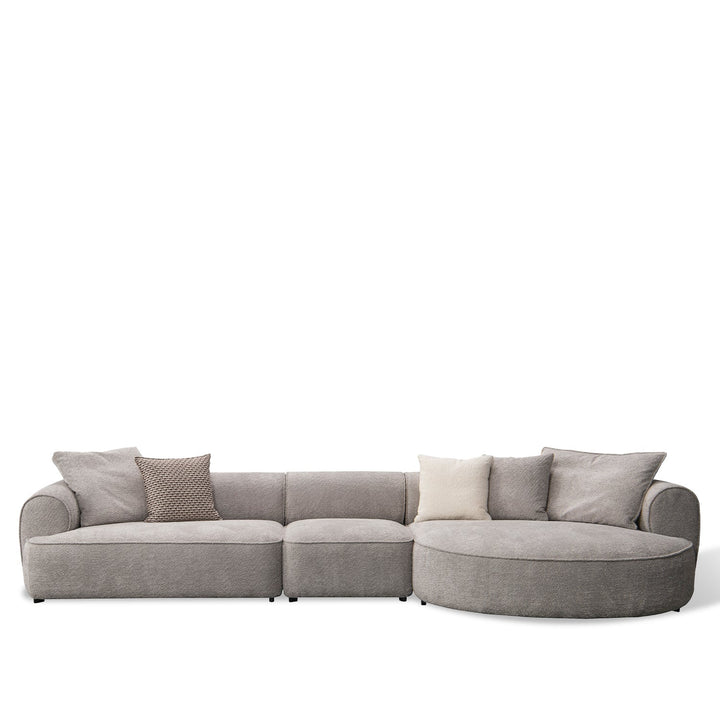 Minimalist Sherpa Fabric L Shape Sectional Sofa LIVING 4+L