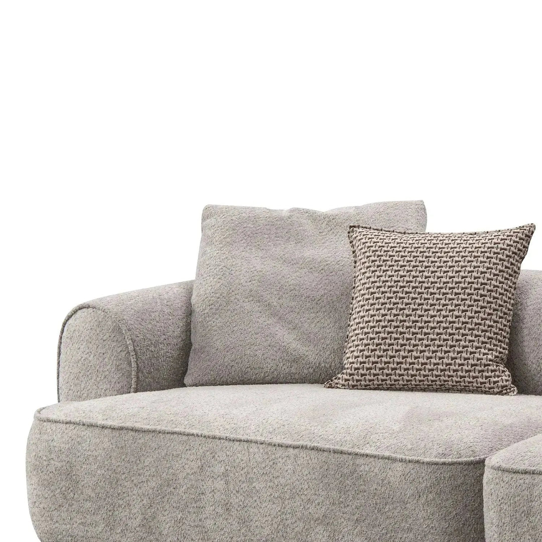 Minimalist Sherpa Fabric L Shape Sectional Sofa LIVING 4+L