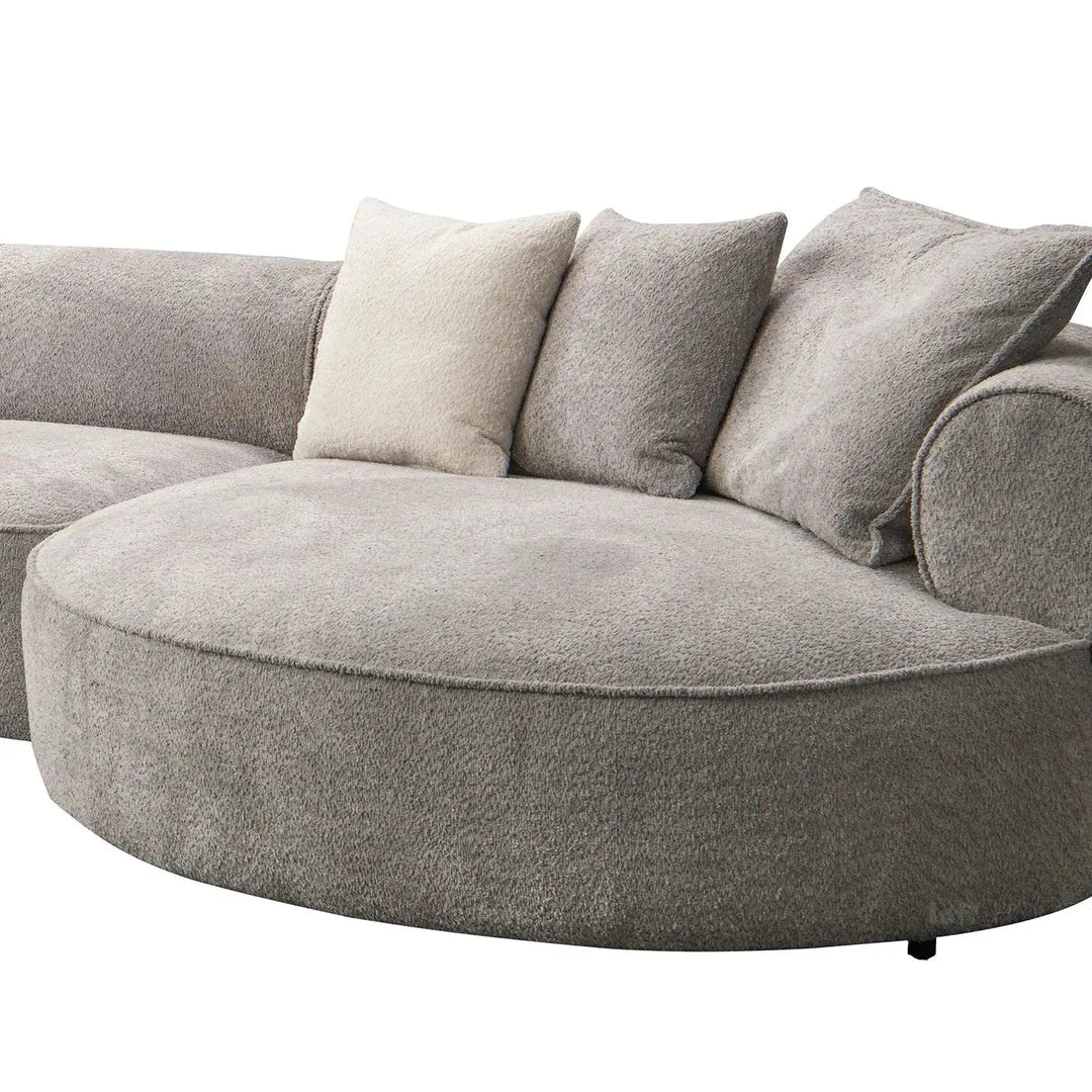 Minimalist Sherpa Fabric L Shape Sectional Sofa LIVING 4+L